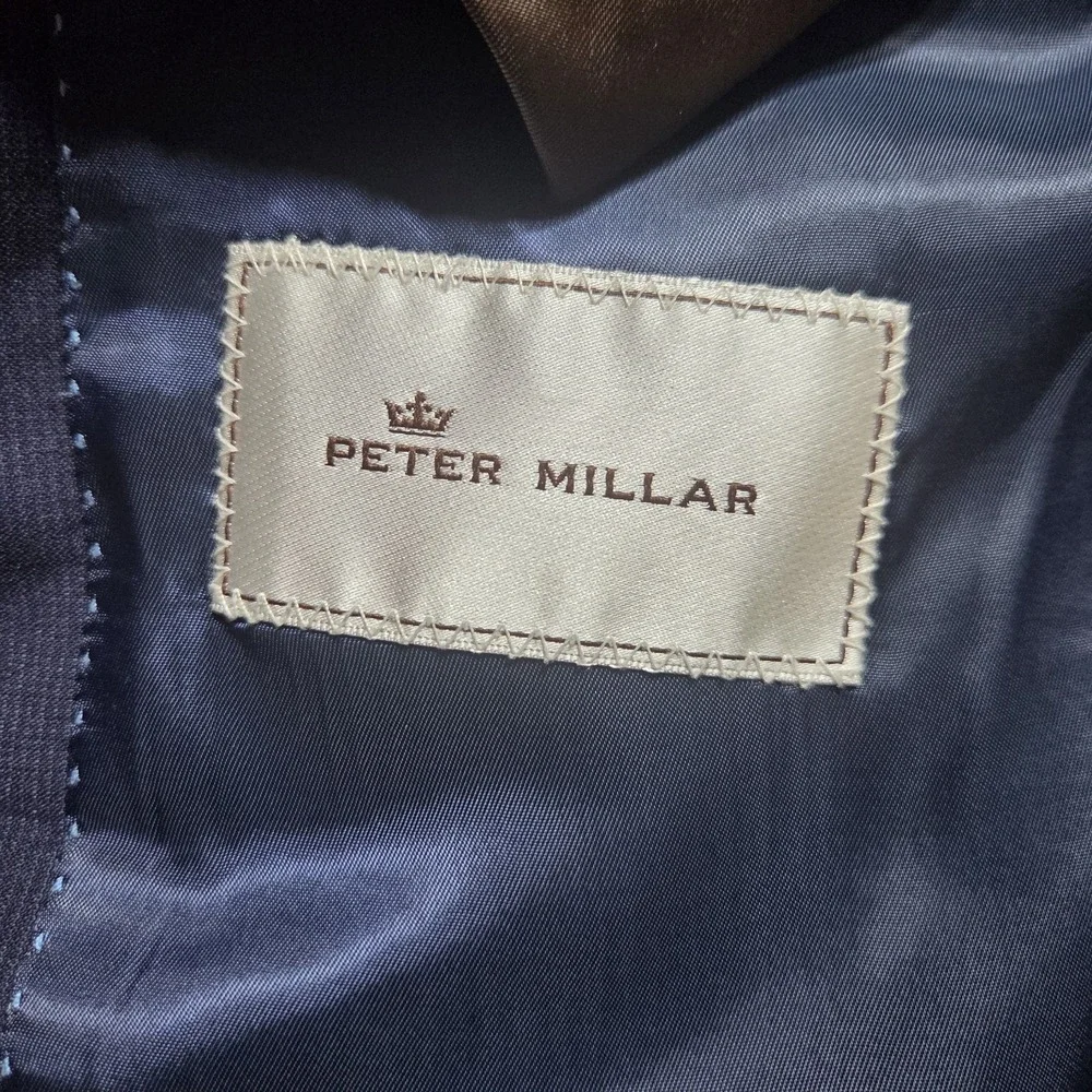 Peter Millar 44T Navy Wool Blazer Jacket Men‎ Made Canada 100% Wool performance